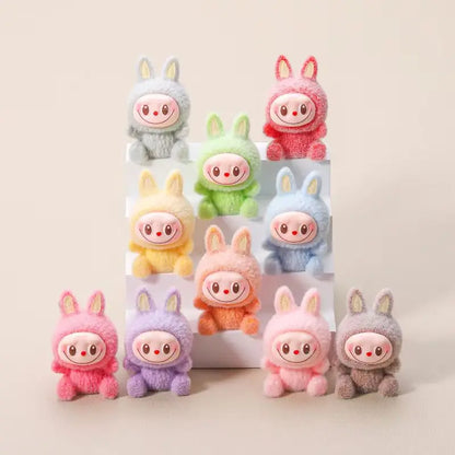 Labubu Macaron Mini Doll Blind Box – Handmade Candy Color Desktop Ornament, Exquisite Mystery Gift