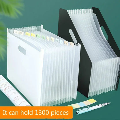 Multi-Layer A4 Standing Paper Bag – Vertical Desk Organizer & Portable File Folder for Office & School