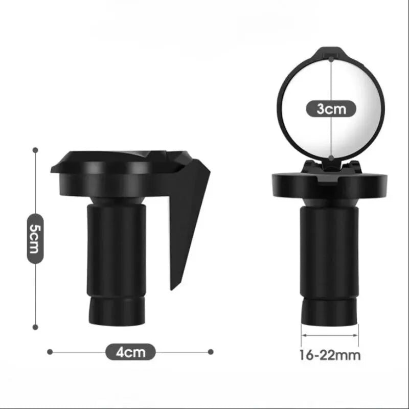 Bicycle Rear View Convex Mirror - Handlebar Drop Bar Mount with Acrylic Lens, Lightweight Back Sight Reflector