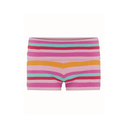 Women’s Y2K Vintage Striped 2-Piece Set – Sleeveless Cami Tank Top & Fold Over Shorts Summer Loungewear Vacation Outfit