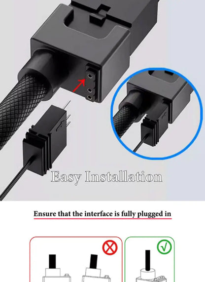 AIJS 8-Pin ARGB CPU Power Extension Cable – One-Line Computer Connection Extension Cord