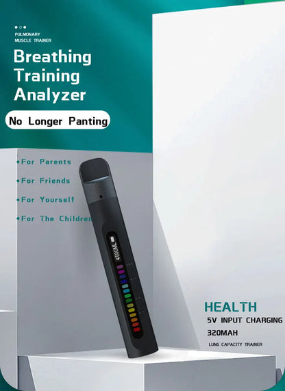 Smart Breathing Trainer Device with App — Breath Monitor for Lung Strength and Exercise