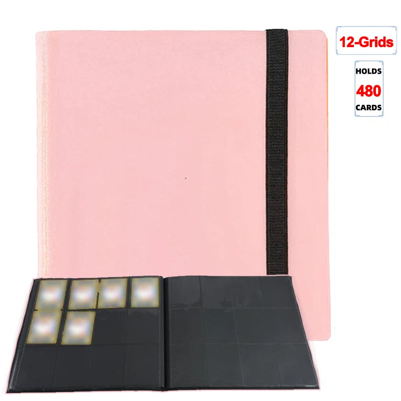 Trading Card Binder - 160/360/480 Capacity Side-Loading PP Card Holder Album for Gaming Cards