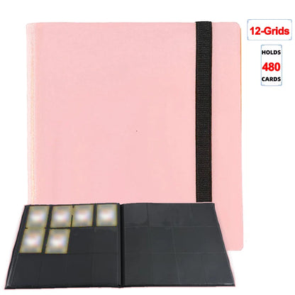 Trading Card Binder - 160/360/480 Capacity Side-Loading PP Card Holder Album for Gaming Cards