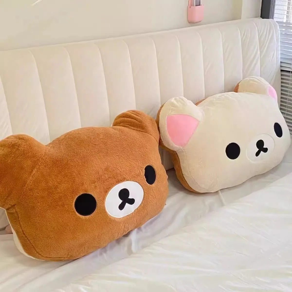 Kawaii Rilakkuma Plush Hand Pillow - 40/60cm Soft Warm Cartoon Bear Cushion & Birthday Gift