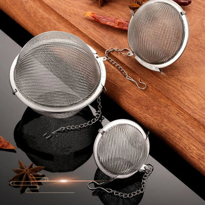 Stainless Steel Tea Ball Infuser Set — Durable Strainers for Loose Leaf Tea, Herbs, Spices & Seasoning