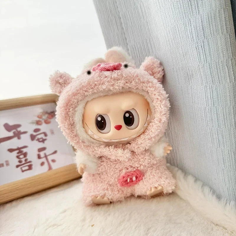 Cute Cartoon Rabbit Outfit for Labubu Plush –  Monkey Macaron Fashion Clothes & Accessories