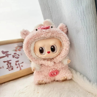 Cute Cartoon Rabbit Outfit for Labubu Plush –  Monkey Macaron Fashion Clothes & Accessories