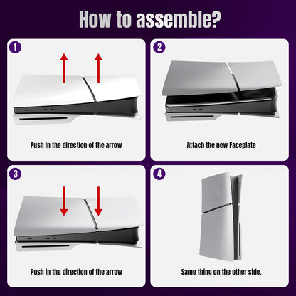 Custom Replacement Faceplates for PS5 Slim Disc Edition – Premium ABS Front & Back Shell Cover