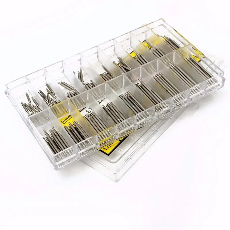 270pcs Stainless Steel Spring Bars Set – 8mm to 25mm for Watchband Strap Repair & Watch Accessories