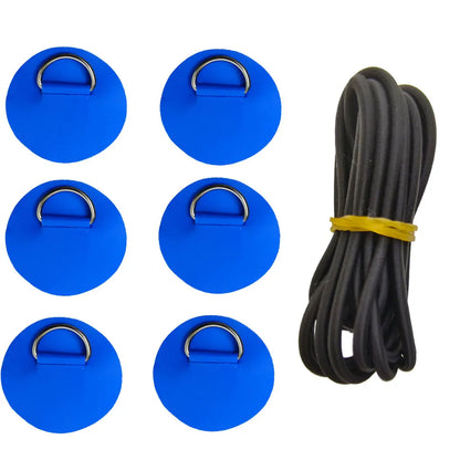 6.5CM D-Ring PVC Patch – Inflatable Boat, Kayak, SUP, Dinghy & Canoe Rope Ring Attachment