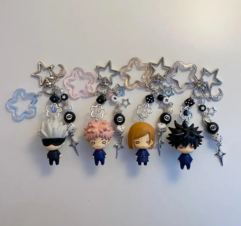 Handmade JJK Anime Figurine Keychain - Y2K Bag Charm & Unique Accessory