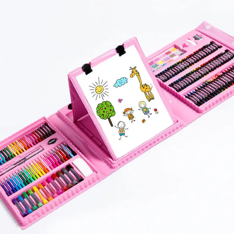 Children's Drawing Set – 208/150/86PCS Sketch & Doodle Art DIY Toolkit with Portable Case, Non-Toxic Gift for Kids