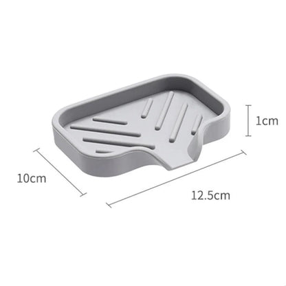 Sink Silicone Tray with Drain – Soap & Sponge Holder, Countertop Scrubber Brush Storage Rack, Kitchen Organizer