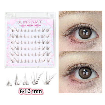 Large Capacity Girls’ Glue-Free False Eyelashes – Natural Wispy Reusable Bottom & Top Lashes, Easy Apply