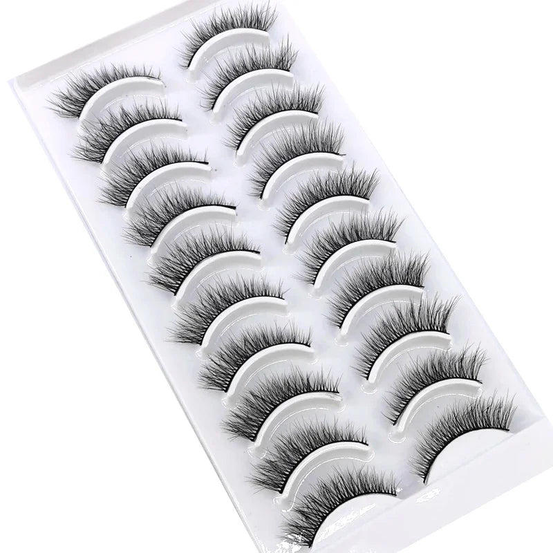10 Pairs 3D Mink False Eyelashes – Natural Long & Short Lash Extensions Makeup Kit (41 Styles)