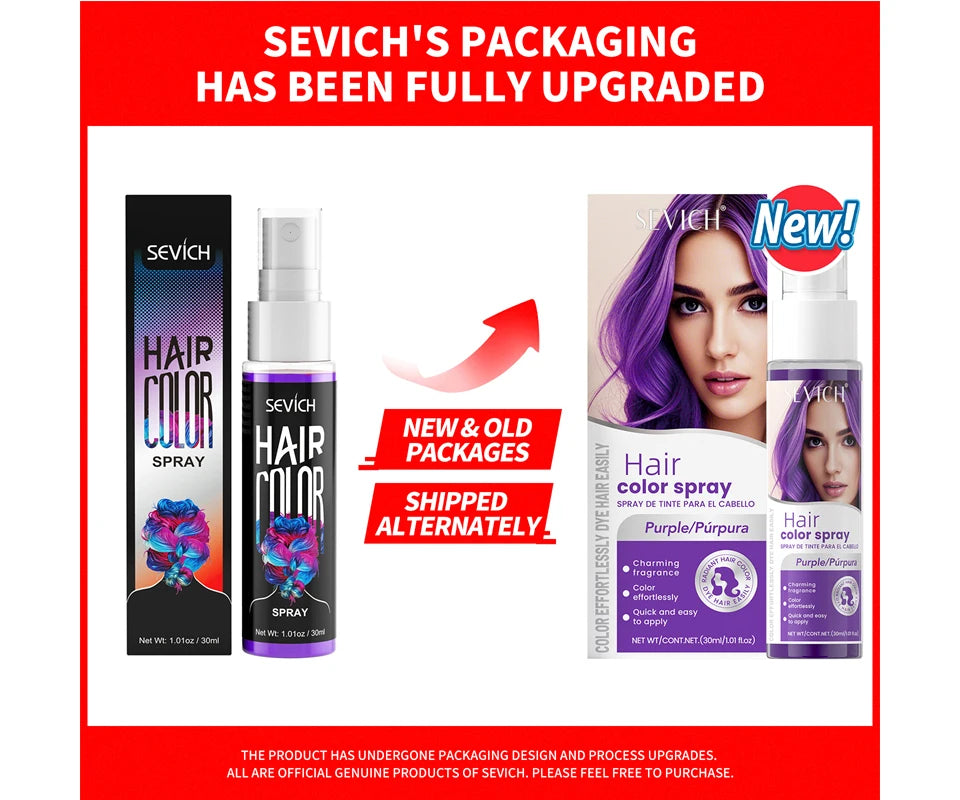 Temporary Hair Color Spray – 30ml DIY Hair Dye for Halloween, Parties & Instant Styling