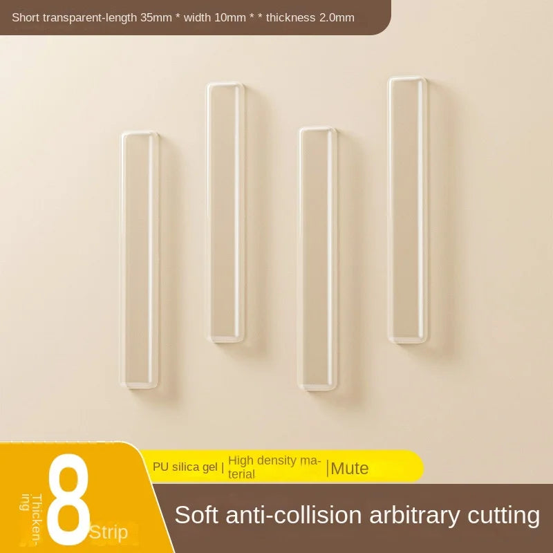 Silicone Door Handle Anti-Collision Pads - Refrigerator Door Stopper, Wall Protector & Noise-Reducing Buffer Stickers (3329/3441)