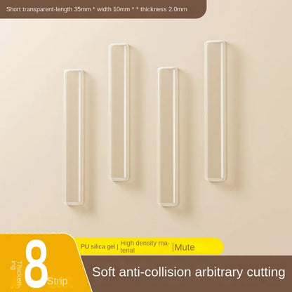 Silicone Door Handle Anti-Collision Pads - Refrigerator Door Stopper, Wall Protector & Noise-Reducing Buffer Stickers (3329/3441)