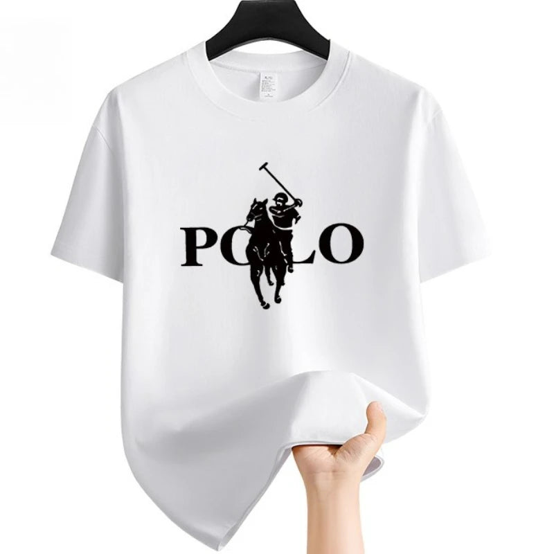 Men’s Summer Casual Business T-Shirt – Breathable Loose Fit Short Sleeve Crew Neck Tee