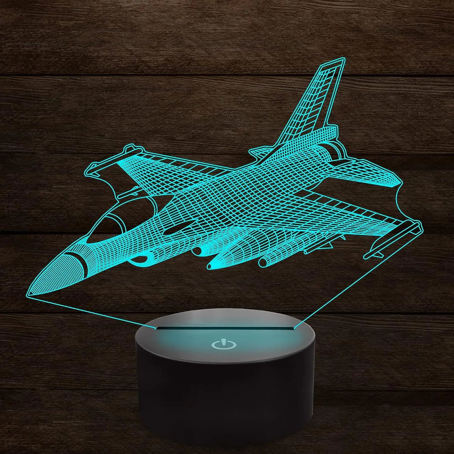 3D Visual Airplane Night Light – Aircraft LED Desk Lamp with 16 Color Change, Smart Touch Remote Control, and Bedside Table Light