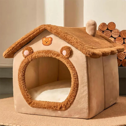Foldable Pet House – Removable & Washable Cat & Small Dog Cave Sofa Bed for Small to Medium Pets