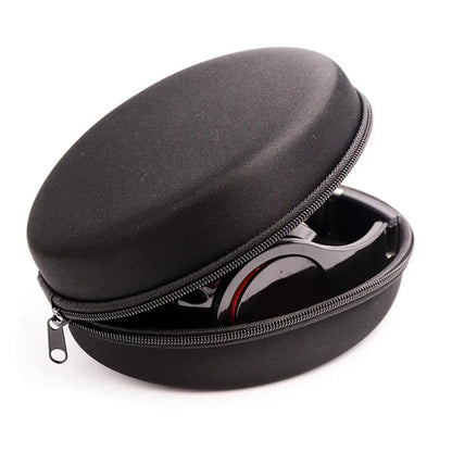 Shockproof Black Headphone Carrying Case – Portable Travel Pouch for Earphones & Headsets