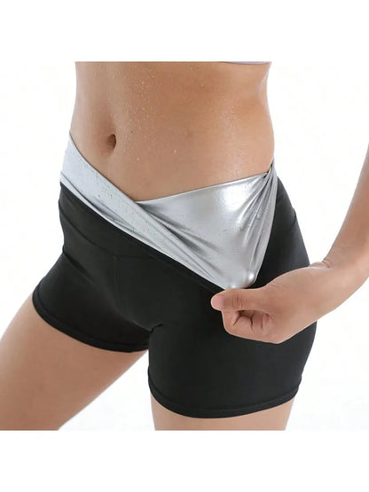 Women’s Sauna Sweat Pants – Thermo Leggings, Waist Slimming Body Shaper Shorts for Fitness & Fat Control