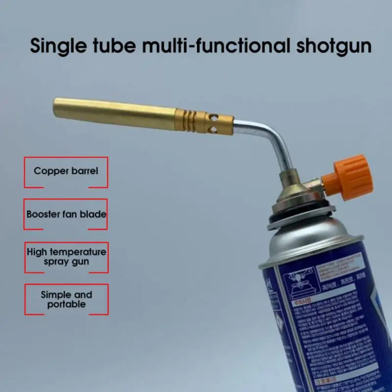 Portable Butane Welding Gas Flame Gun - Brazing Flamethrower for Soldering, Heat Gun for Outdoor Camping BBQ Equipment