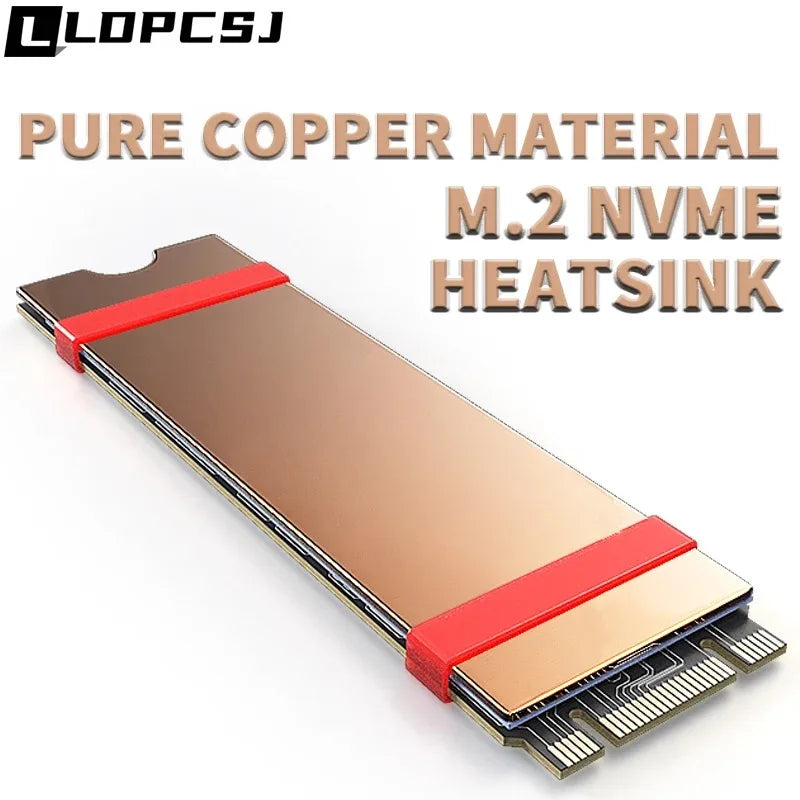 LDPCSJ M.2 NVME SSD Heatsink with Nano Thermal Pads - Copper Cooling for M2 2280 Laptop SSD