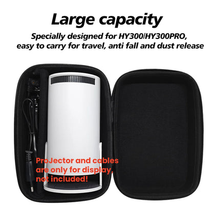 Portable Protective Case for Projector, Fits HY300, HY300Pro, HY320Mini, Smart Bluetooth Speaker, with Handle for Easy Carrying