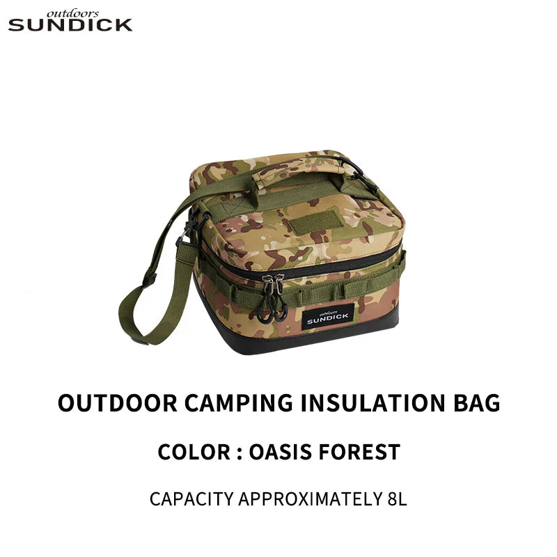 Camping Insulated Bowl & Cup Storage Bag – Outdoor Portable Lunch Bag, Available in Black, Brown, Army Green, and Camo