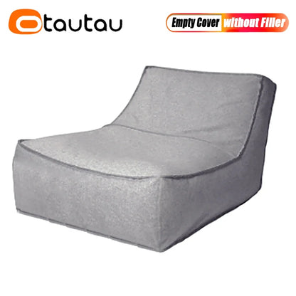 OTAUATU Cotton Linen Bean Bag Lounger Cover - Outdoor Garden, Beach & Poolside Sofa Bed Pouf Cover