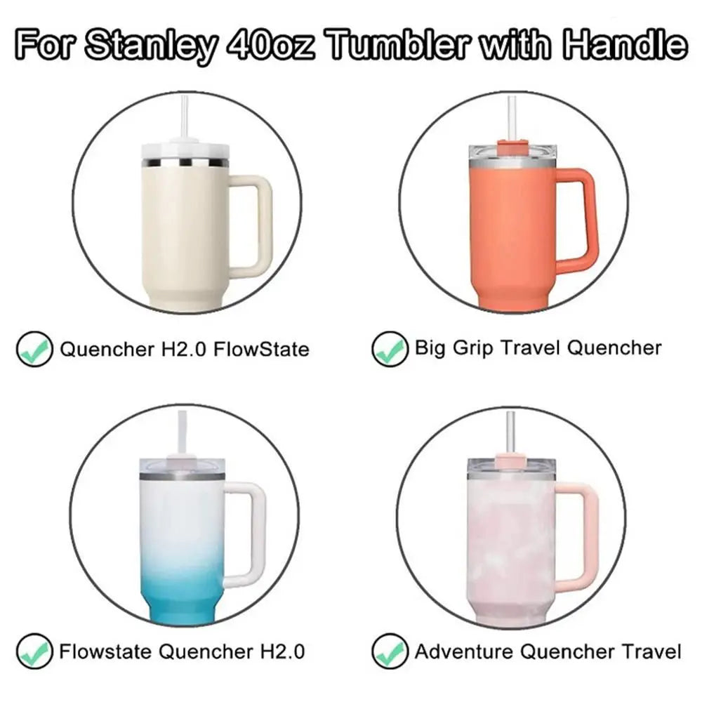 40oz Spill Proof Replacement Lid - Sealing Splash-Resistant Cover for Stanley Quencher H2.0 Tumbler