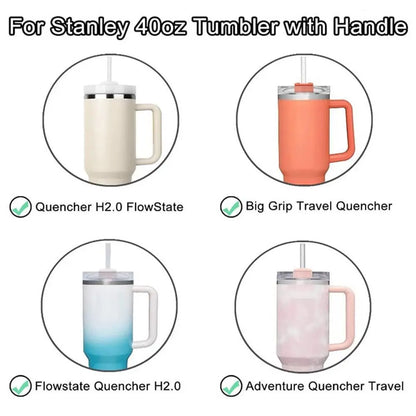 40oz Spill Proof Replacement Lid - Sealing Splash-Resistant Cover for Stanley Quencher H2.0 Tumbler