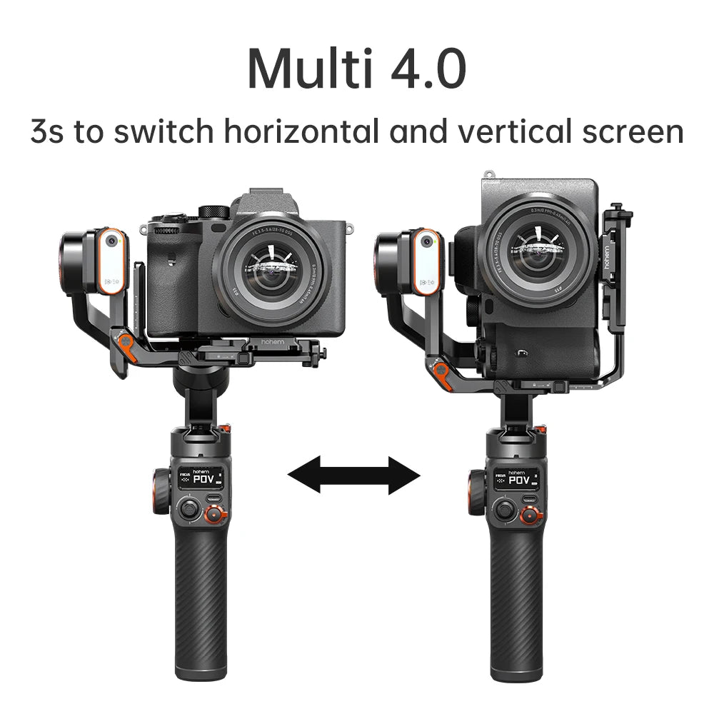 Hohem MT2 Kit 3-Axis Gimbal Stabilizer – Mirrorless Camera Gimbal for Sony/Canon/Nikon/Fujifilm/Panasonic with AI Tracker