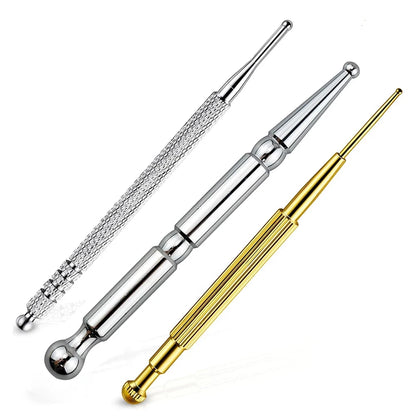 Facial Reflexology Massage Tool – Retractable Acupuncture Pen with Double-Headed Spring for Ear & Face Care