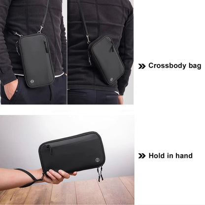 Travel Wallet Passport Holder Crossbody Bag – Card Organizer Neck Pouch for Documents & Tickets