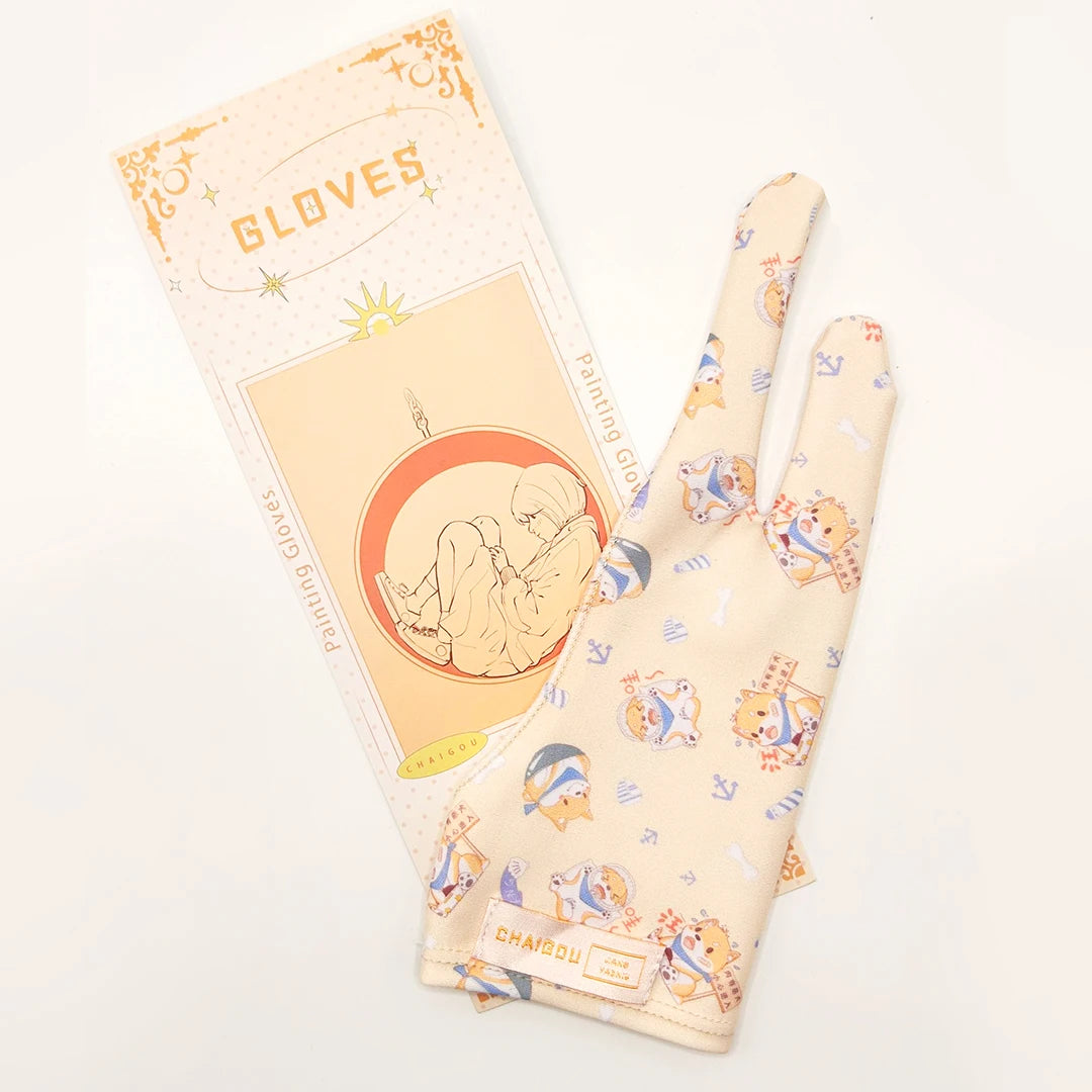 Cute Two-Finger Glove for iPad/Graphics Tablets – Sweat-Proof Sketching and Painting Glove for HUION, WACOM, XP-PEN – Ideal for Art Students