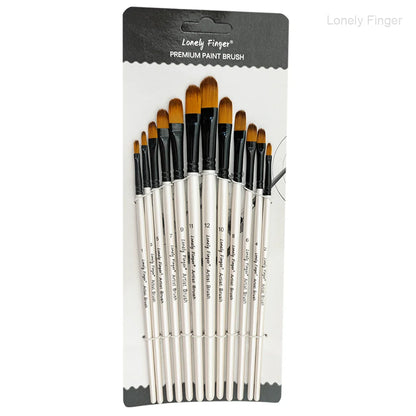 12-Piece Premium Artist Paint Brush Set – Durable Nylon Bristles for Acrylic, Watercolor, Oil & Body Painting