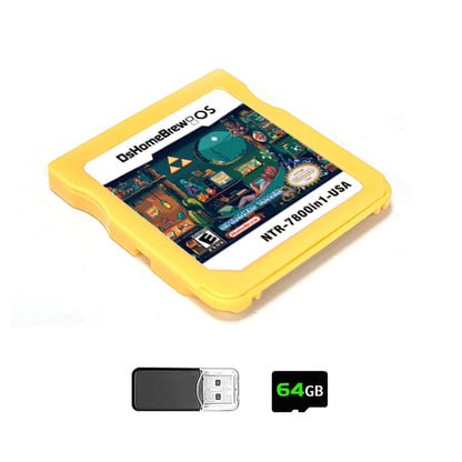 New DS Card 7800-in-1 Game Collection – R4 3DS Flash Card for NDSL, NDSi, 3DS, 2DS Adapter, Memory Burning Game Card
