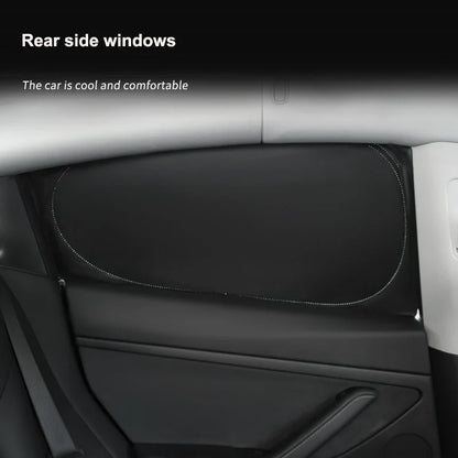 Tesla Model Y 2024 Window Sunshade - Privacy Front & Rear Side Window Shield Cover with UV Protection for Camping & Travel