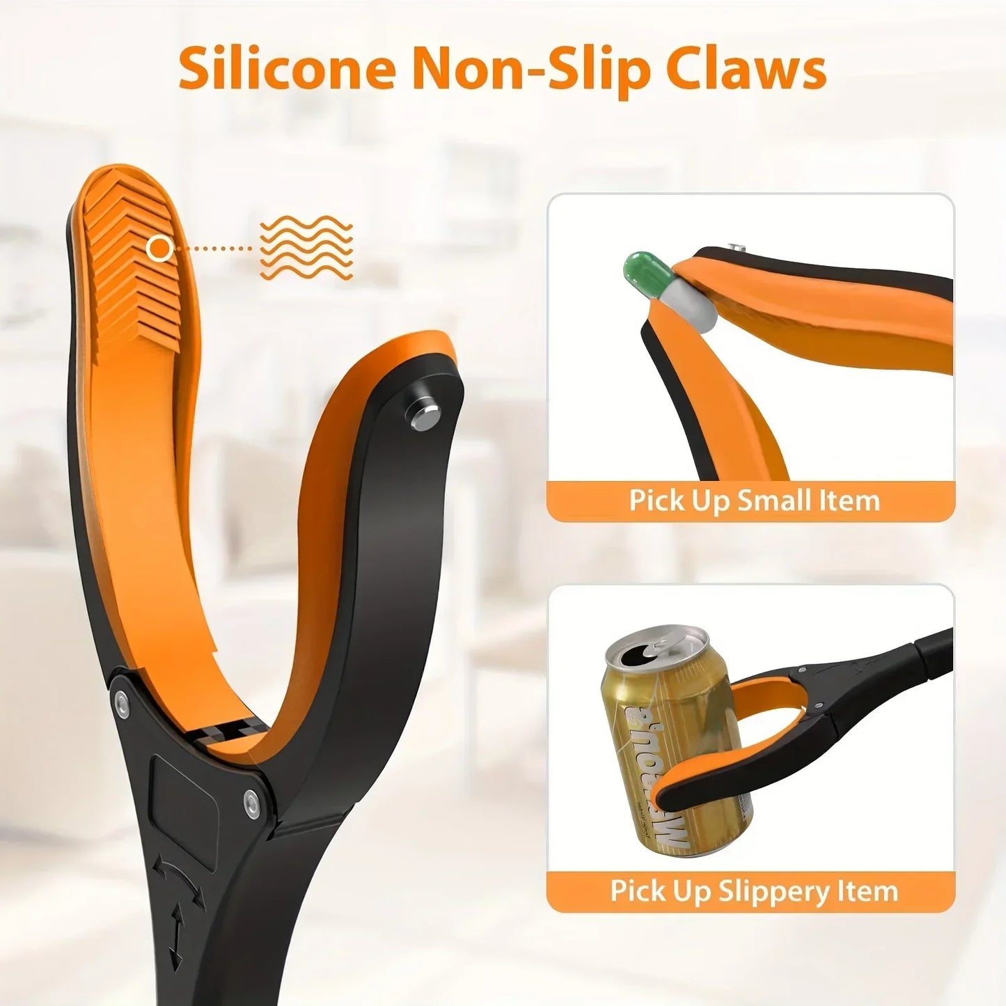 32-Inch Garbage Picker Gripper – Lightweight Heavy-Duty 360° Rotating Clip for Elderly, Grabbing Tool