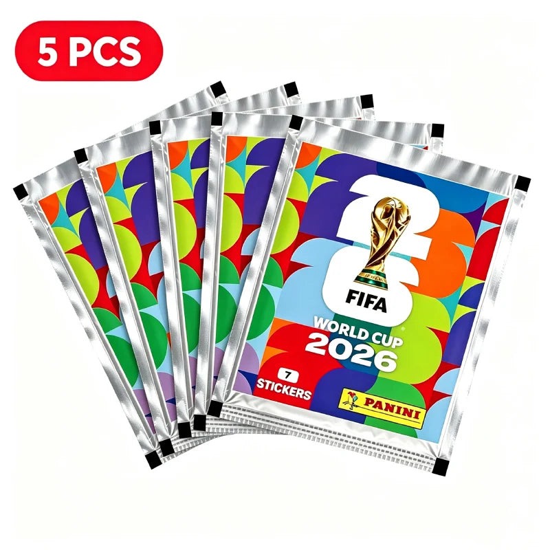 Panini 2026 World Cup Sticker Collection - 50-Pack Soccer Player Stickers with Complete Album for Football Fans