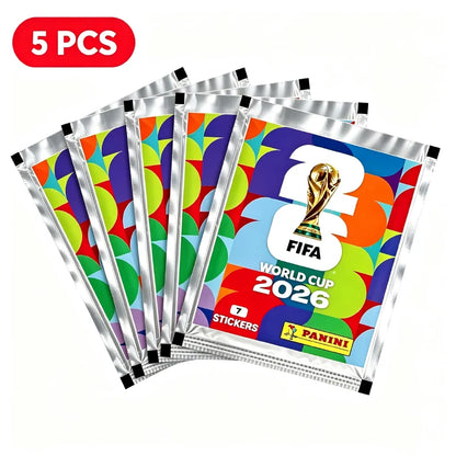 Panini 2026 World Cup Sticker Collection - 50-Pack Soccer Player Stickers with Complete Album for Football Fans