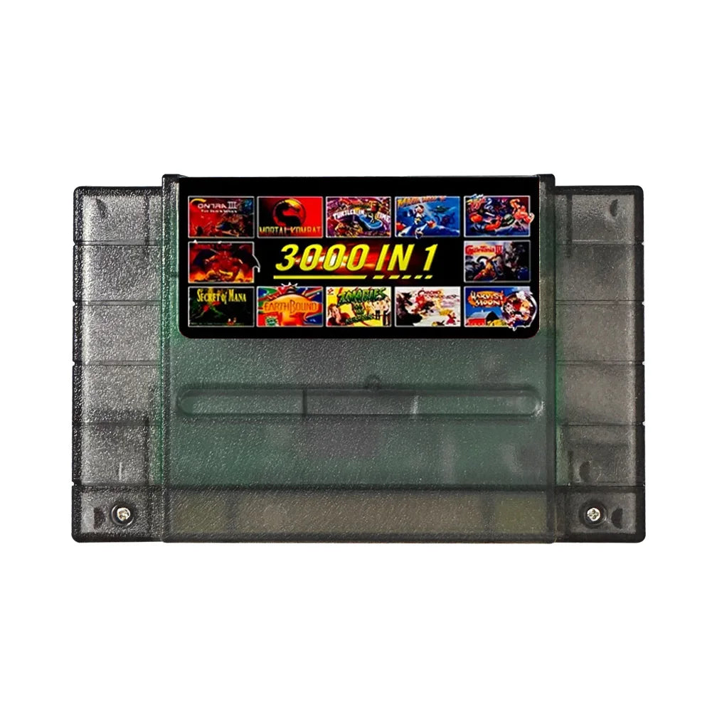 SNES 3000-in-1 Game Cartridge – 8GB TF Card SFC/Super Famicom V12 Retro Game Collection for US Console Accessories