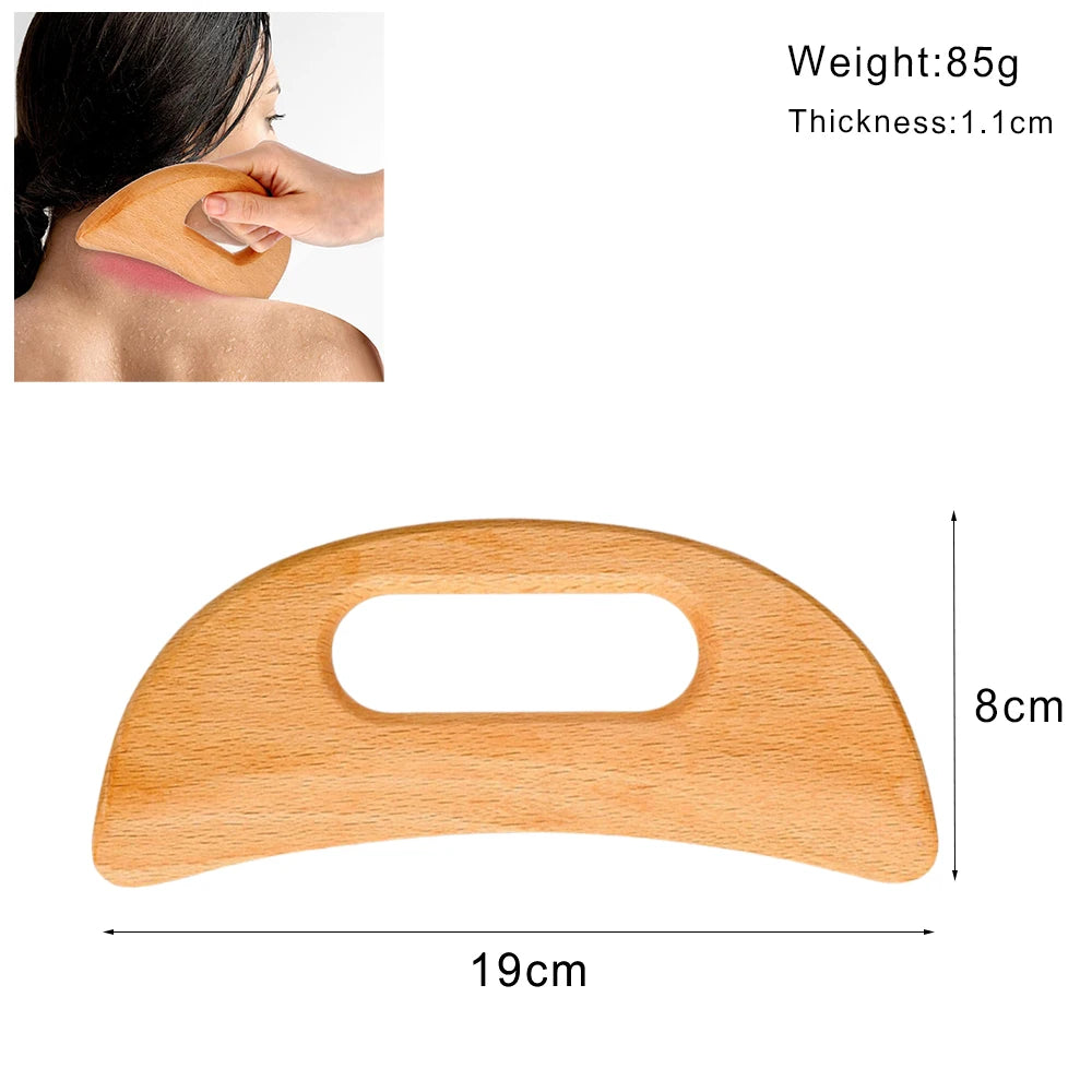 Wooden Lymphatic Drainage & Anti-Cellulite Massage Tools – Gua Sha for Body Shaping & Sore Muscle Relief