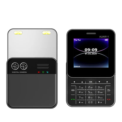 SERVO Mini 2G GSM Dual SIM Phone - Rotatable Slider Cellphone with Magic Voice, FM Radio & Quick Dial Buttons