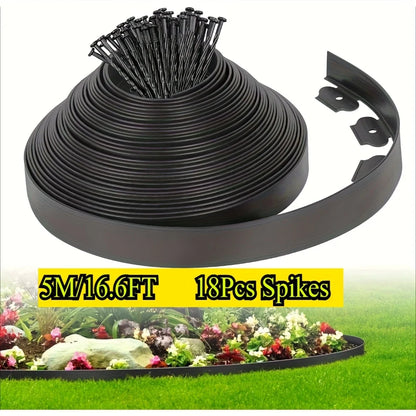 Landscape Lawn Edging Kit - Flexible Garden Border Barrier for Yard Pathways
