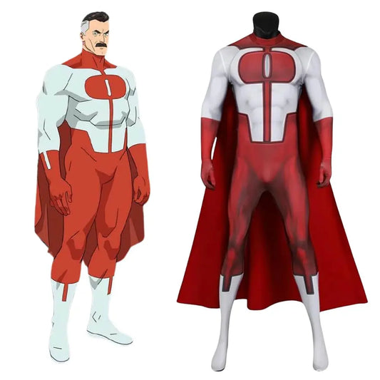 Invincible Omni-Man Cosplay Costume — Adult Zentai Jumpsuit for Nolan Grayson Roleplay, Halloween & Carnival Party